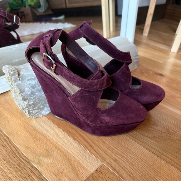 Loeffler Randall Suede Crisscross Wedges, size 8.5, GUC - Picture 2 of 7